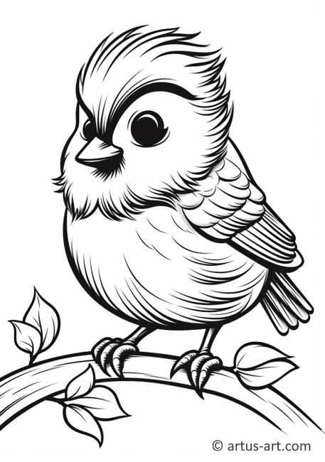 Chickadee Coloring Page For Kids